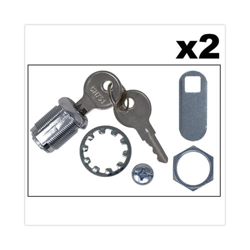 Replacement Lock and Keys for Cleaning Carts, Silver-(SGSFG9T73M20000)
