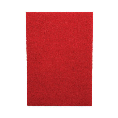 Buffing Floor Pads, 20 x 14, Red, 10/Carton-(BWK402014RED)
