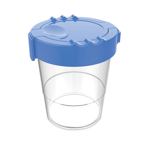 Antimicrobial No Spill Paint Cup, 3.46 w x 3.93 h, Blue-(DEF39515BLU)