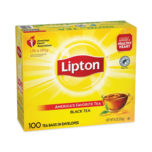 Tea Bags, Black, 100/Box-(LIP291)