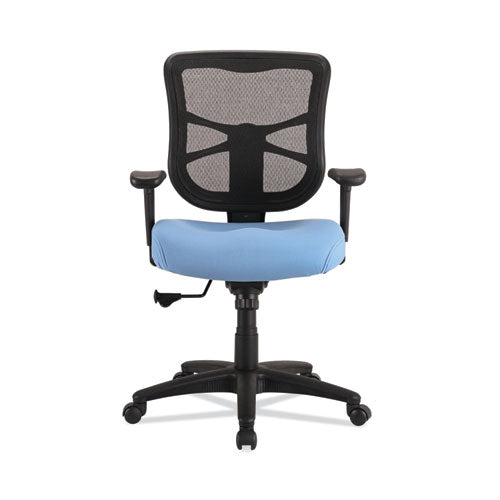 Alera Elusion Series Mesh Mid-Back Swivel/Tilt Chair, Supports Up to 275 lb, 17.9" to 21.8" Seat Height, Light Blue Seat-(ALEEL42BME70B)