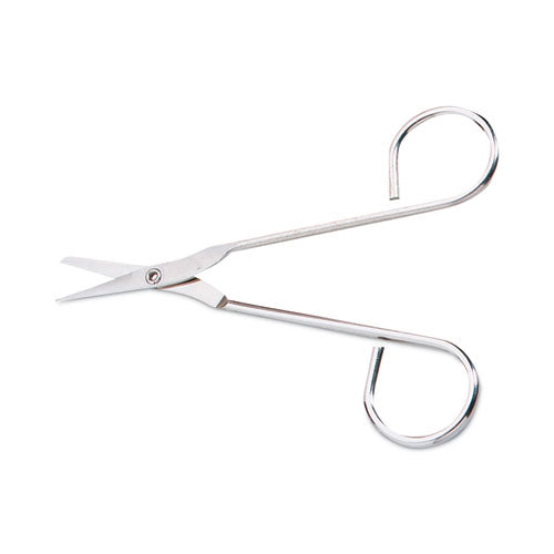 Scissors, Pointed Tip, 4.5" Long, Nickel Straight Handle-(FAOFAE6004)