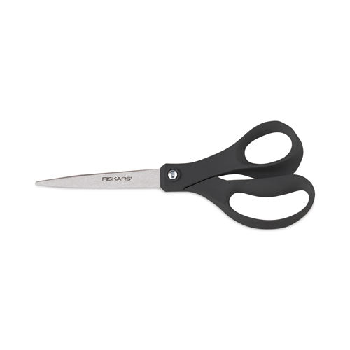 Recycled Scissors, 10" Long, 8" Cut Length, Black Straight Handle-(FSK1508101001)