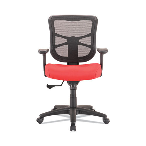 Alera Elusion Series Mesh Mid-Back Swivel/Tilt Chair, Supports Up to 275 lb, 17.9" to 21.8" Seat Height, Red-(ALEEL42BME30B)