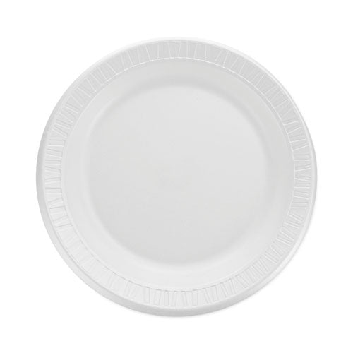 Quiet Classic Laminated Foam Dinnerware, Plate, 9", White, 125/Pack, 4 Packs/Carton-(DCC9PWQ)