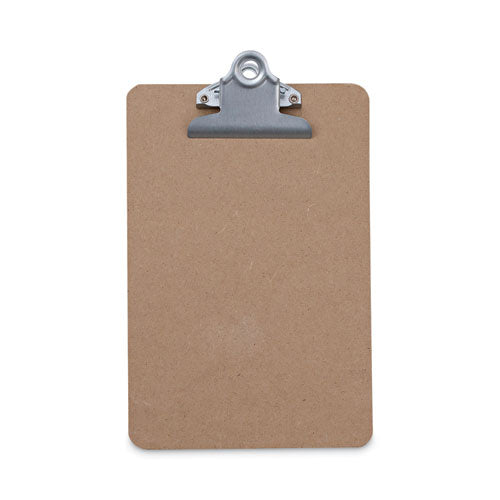 Hardboard Clipboard, 0.75" Clip Capacity, Holds 5 x 8 Sheets, Brown-(UNV05610)
