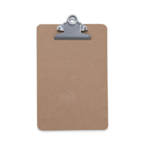 Hardboard Clipboard, 0.75" Clip Capacity, Holds 5 x 8 Sheets, Brown, 3/Pack-(UNV05610VP)