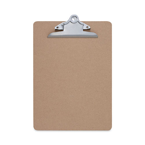 Hardboard Clipboard, 1.25" Clip Capacity, Holds 8.5 x 11 Sheets, Brown-(UNV40304)
