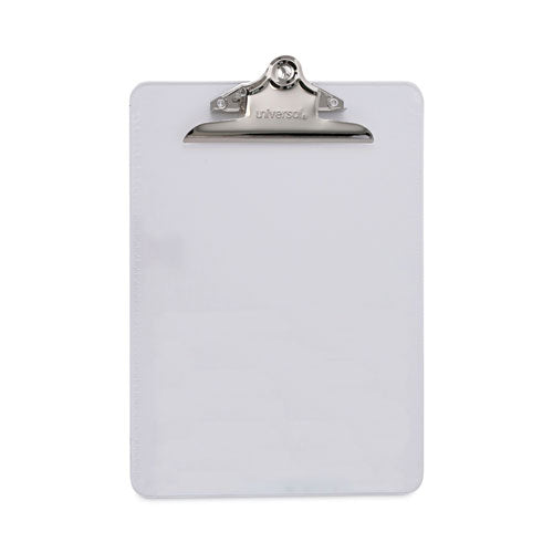 Plastic Clipboard with High Capacity Clip, 1.25" Clip Capacity, Holds 8.5 x 11 Sheets, Clear-(UNV40308)