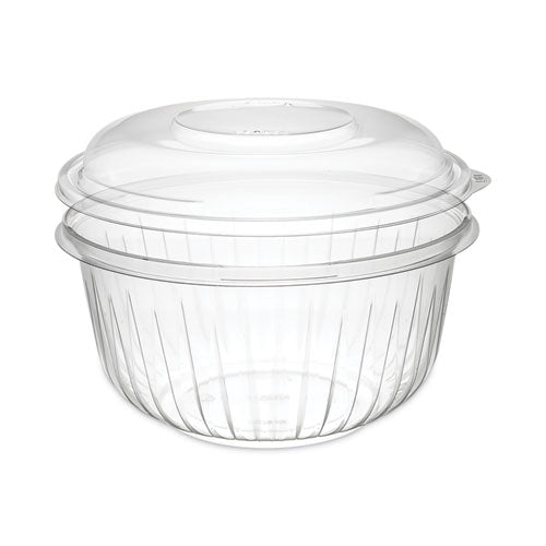 PresentaBowls Bowl/Lid Combo-Paks, 48 oz, Clear, Plastic, 126/Carton-(DCCC48BCD)