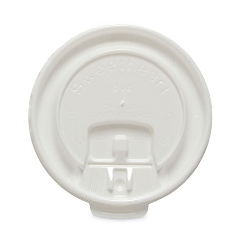 Lift Back and Lock Tab Cup Lids for Foam Cups, Fits 8 oz Cups, White, 2,000/Carton-(SCCDLX8R)