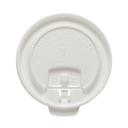 Lift Back and Lock Tab Cup Lids for Foam Cups, Fits 10 oz Trophy Cups, White, 2,000/Carton-(SCCDLX10R)