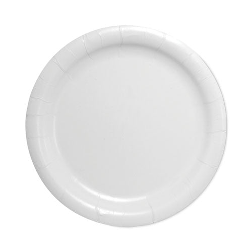 Bare Eco-Forward Clay-Coated Paper Dinnerware, Plate, 9" dia, White, 500/Carton-(SCCHP9S)