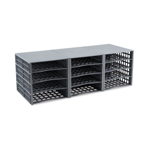 Snap Configurable Tray System, 12 Compartments, 22.75 x 9.75 x 13, Gray-(AVT39412)