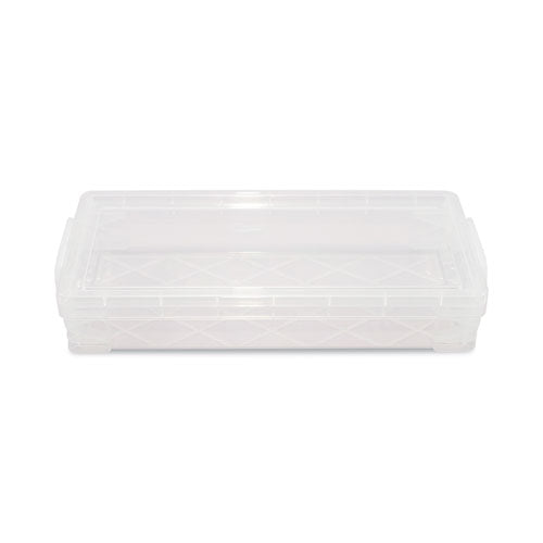 Super Stacker Pencil Box, Plastic, 8.25 x 3.75 x 1.5, Clear-(AVT40309)