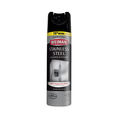 Stainless Steel Cleaner and Polish, 17 oz Aerosol, 6/Carton-(WMN49CT)