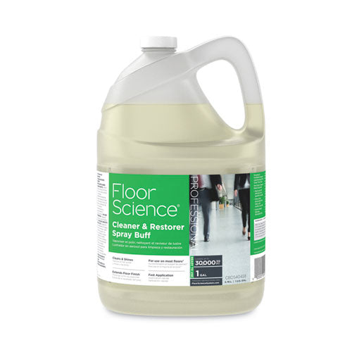 Floor Science Cleaner/Restorer Spray Buff, Citrus Scent, 1 gal Bottle, 4/Carton-(DVOCBD540458)