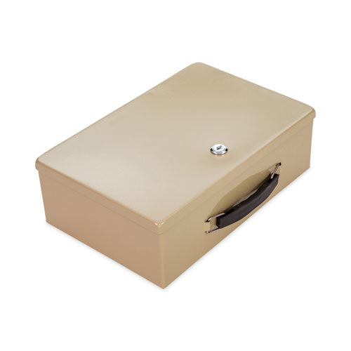 Heavy Duty Fire Retardant Box, 1 Compartment, 12.75 x 8.25 x 4, Sand-(CNK500123)