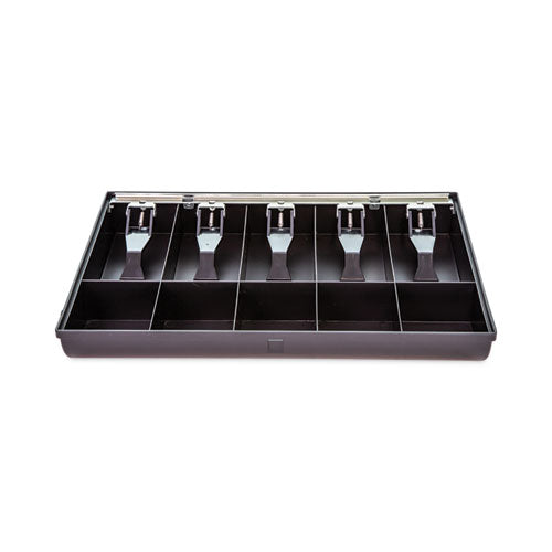 Cash Drawer Replacement Tray, Coin/Cash, 10 Compartments, 16 x 11.25 x 2.25, Black-(CNK500129)