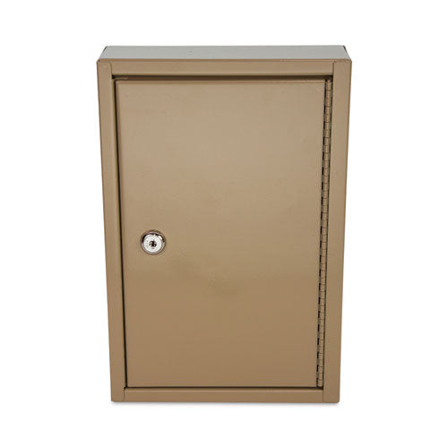 Key Lockable Key Cabinet, 30-Key, Metal, Sand, 8 x 2.63 x 12.13-(CNK500130)