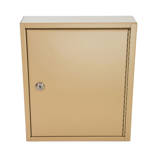 Key Lockable Key Cabinet, 60-Key, Metal, Sand, 10.63 x 3 x 12.13-(CNK500131)