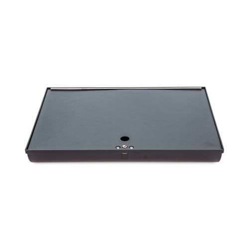 Plastic Currency and Coin Tray, Coin/Cash, 10 Compartments, 16 x 11.25 x 2.25, Black-(CNK500063)