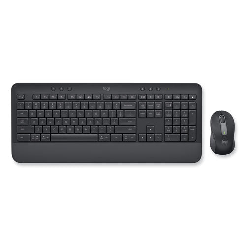 Signature MK650 Wireless Keyboard and Mouse Combo for Business, 2.4 GHz Frequency/32 ft Wireless Range, Graphite-(LOG920010909)