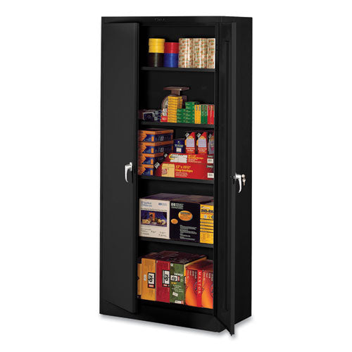 Deluxe Storage Cabinet, 36w x 18d x 78h, Black-(TNN7818BK)