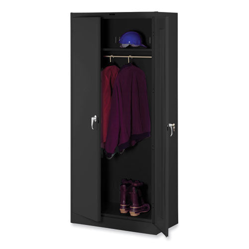 Deluxe Wardrobe Cabinet, 36w x 24d x 78h, Black-(TNN7824WBK)