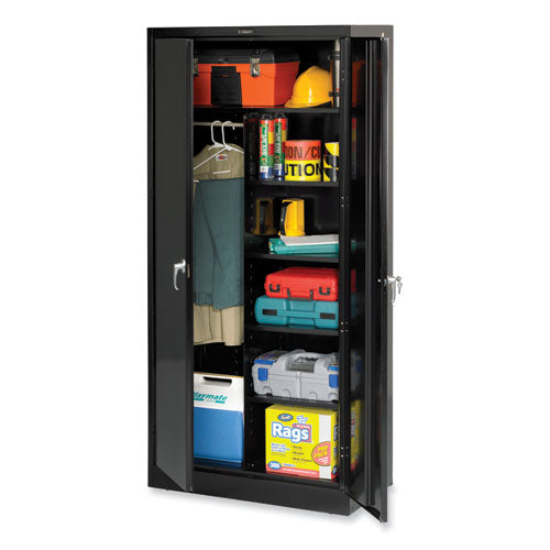 Deluxe Combination Wardrobe/Storage Cabinet, 36w x 24d x 78h, Black-(TNN7820BK)