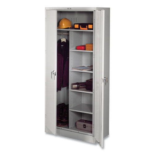 Deluxe Combination Wardrobe/Storage Cabinet, 36w x 24d x 78h, Light Gray-(TNN7820LGY)