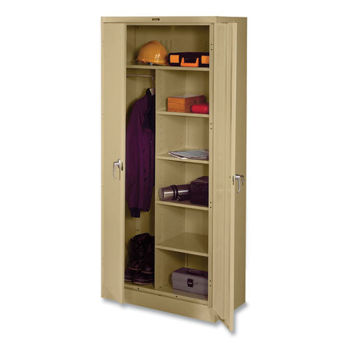 Deluxe Combination Wardrobe/Storage Cabinet, 36w x 18d x 78h, Sand-(TNN7814SD)