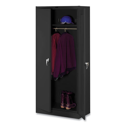 Deluxe Wardrobe Cabinet, 36w x 18d x 78h, Black-(TNN7818WBK)