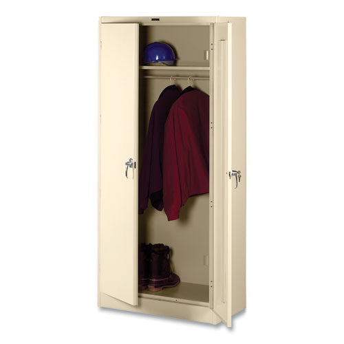Deluxe Wardrobe Cabinet, 36w x 18d x 78h, Putty-(TNN7818WPY)