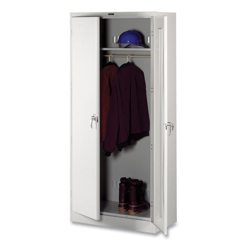 Deluxe Wardrobe Cabinet, 36w x 18d x 78h, Light Gray-(TNN7818WLGY)