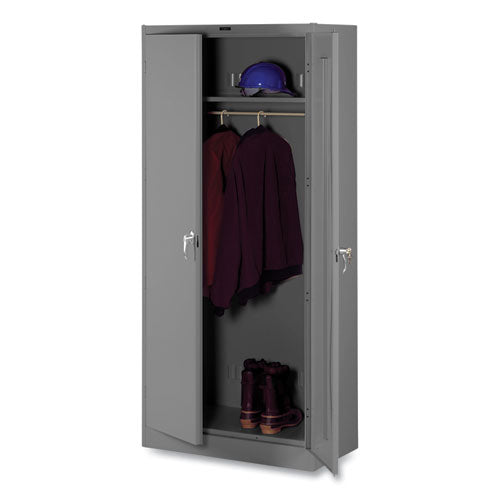 Deluxe Wardrobe Cabinet, 36w x 24d x 78h, Medium Gray-(TNN7824WMG)