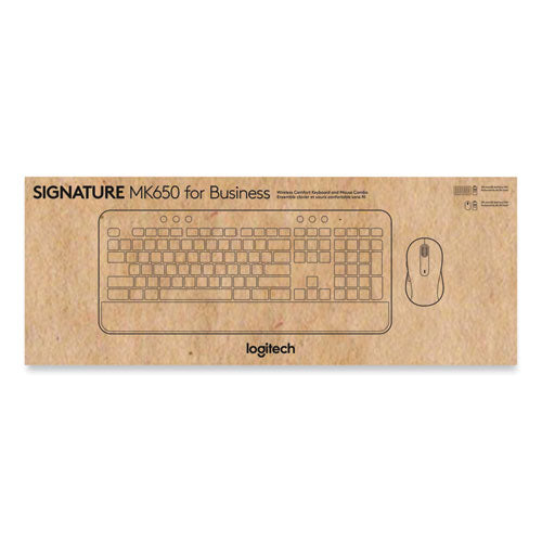 Signature MK650 Wireless Keyboard and Mouse Combo for Business, 2.4 GHz Frequency/32 ft Wireless Range, Off White-(LOG920011018)