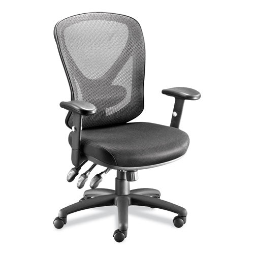 Alera Aeson Series Multifunction Task Chair, Supports Up to 275 lb, 15" to 18.82" Seat Height, Black Seat/Back, Black Base-(ALEAS42M14)