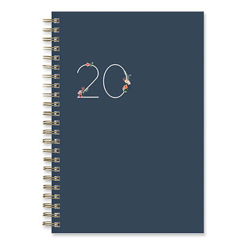 Ashlyn Weekly/Monthly Planner, Floral Artwork, 8 x 5, Navy Blue/Multicolor Cover, 12-Month (Jan to Dec): 2023-(BLS139003)