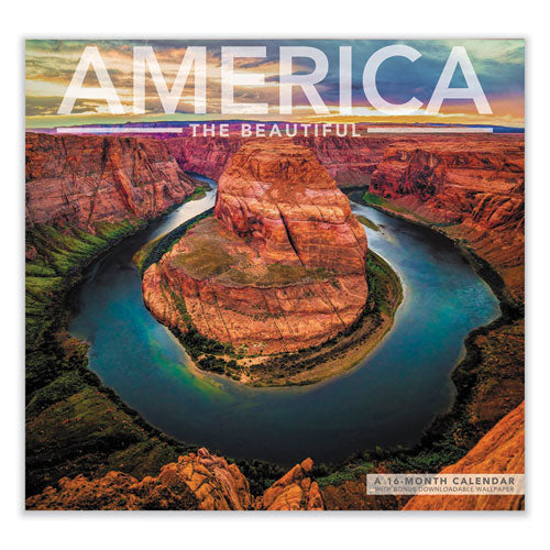 America the Beautiful Wall Calendar, Majestic Landscape Photography, White/Multicolor Sheets, 12-Month (Jan to Dec): 2023-(MEALME3271023)