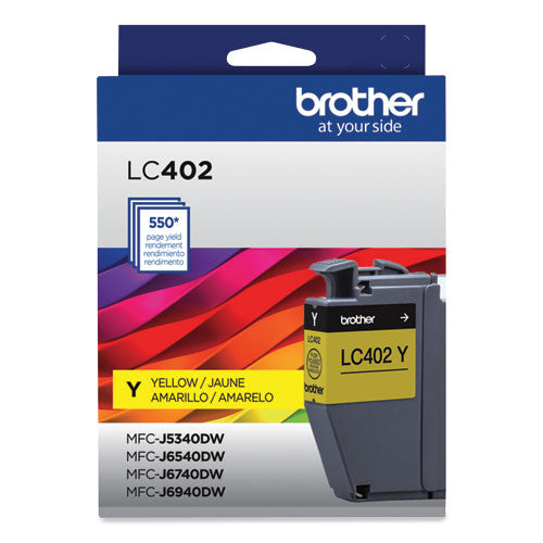 LC402YS Ink, 550 Page-Yield, Yellow-(BRTLC402YS)