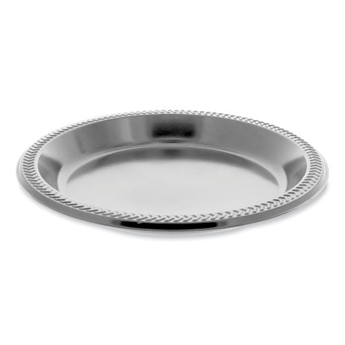 Meadoware Impact Plastic Dinnerware, Plate, 10.25" dia, Black, 500/Carton-(PCTMI10EY)
