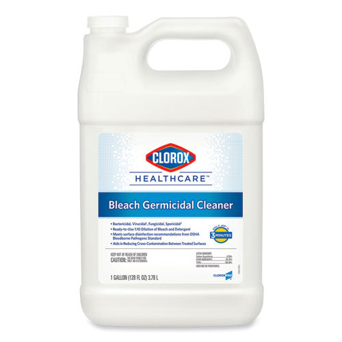 Bleach Germicidal Cleaner, 128 oz Refill Bottle, 4/Carton-(CLO68978)