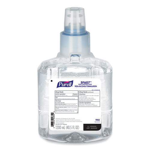 SF607 Instant Foam Hand Sanitizer, 1,200 mL Refill, Fragrance-Free, 2/Carton-(GOJ190202)