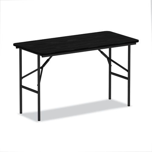 Wood Folding Table, Rectangular, 48w x 23.88d x 29h, Black-(ALEFT724824BK)