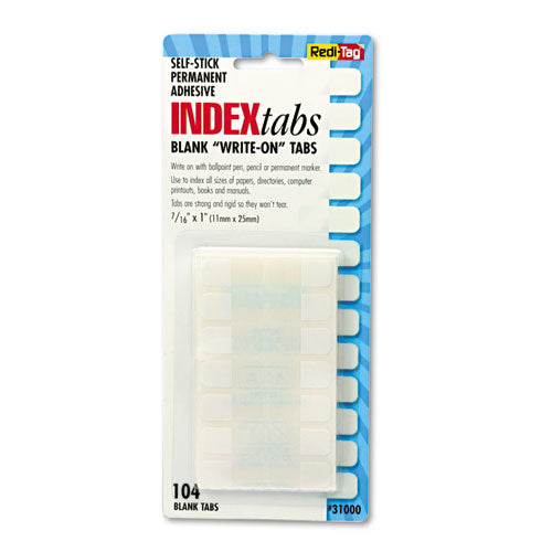 Legal Index Tabs, Customizable: Handwrite Only, 1/5-Cut, White, 1" Wide, 104/Pack-(RTG31000)