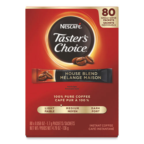 Tasters Choice Stick Pack, House Blend, 80/Box-(NES15782)