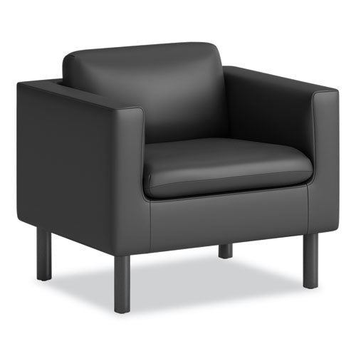 Parkwyn Series Club Chair, 33" x 26.75" x 29", Black Seat, Black Back, Black Base-(HONVP3LCHRBLK)