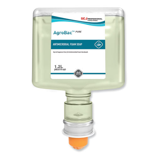 AgroBac Pure Foam Wash Touch Free Cartridge, Unscented, 1.2 L Refill, 3/Carton-(SJNAGB120TF)
