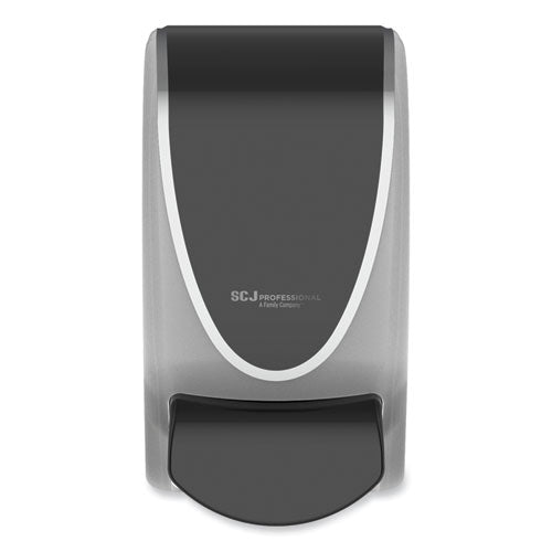 Transparent Manual Dispenser, 1 L, 4.92 x 4.5 x 9.25, Black/Chrome, 15/Carton-(SJNTPB1LDS)